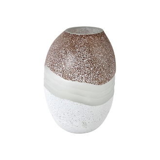 Zora Glass Whitesand Bullet Vase Large