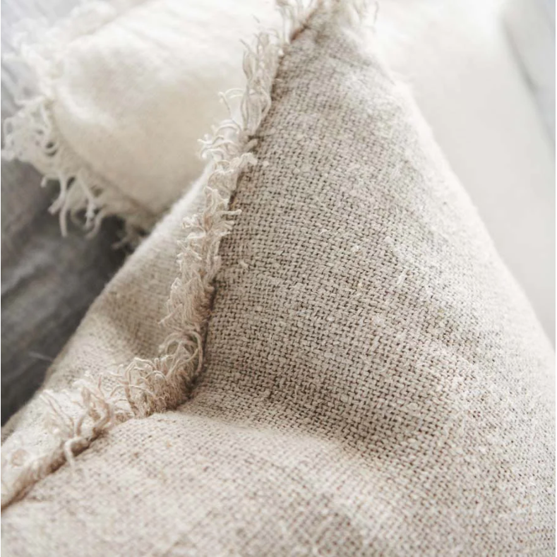 Linen Weave Cushion - Natural